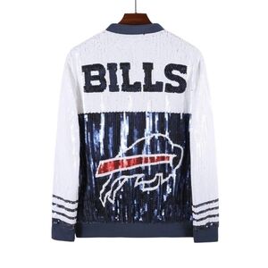 BUFFALO BILLS NFL SPARKLY SEQUIN BOMBER JACKETS